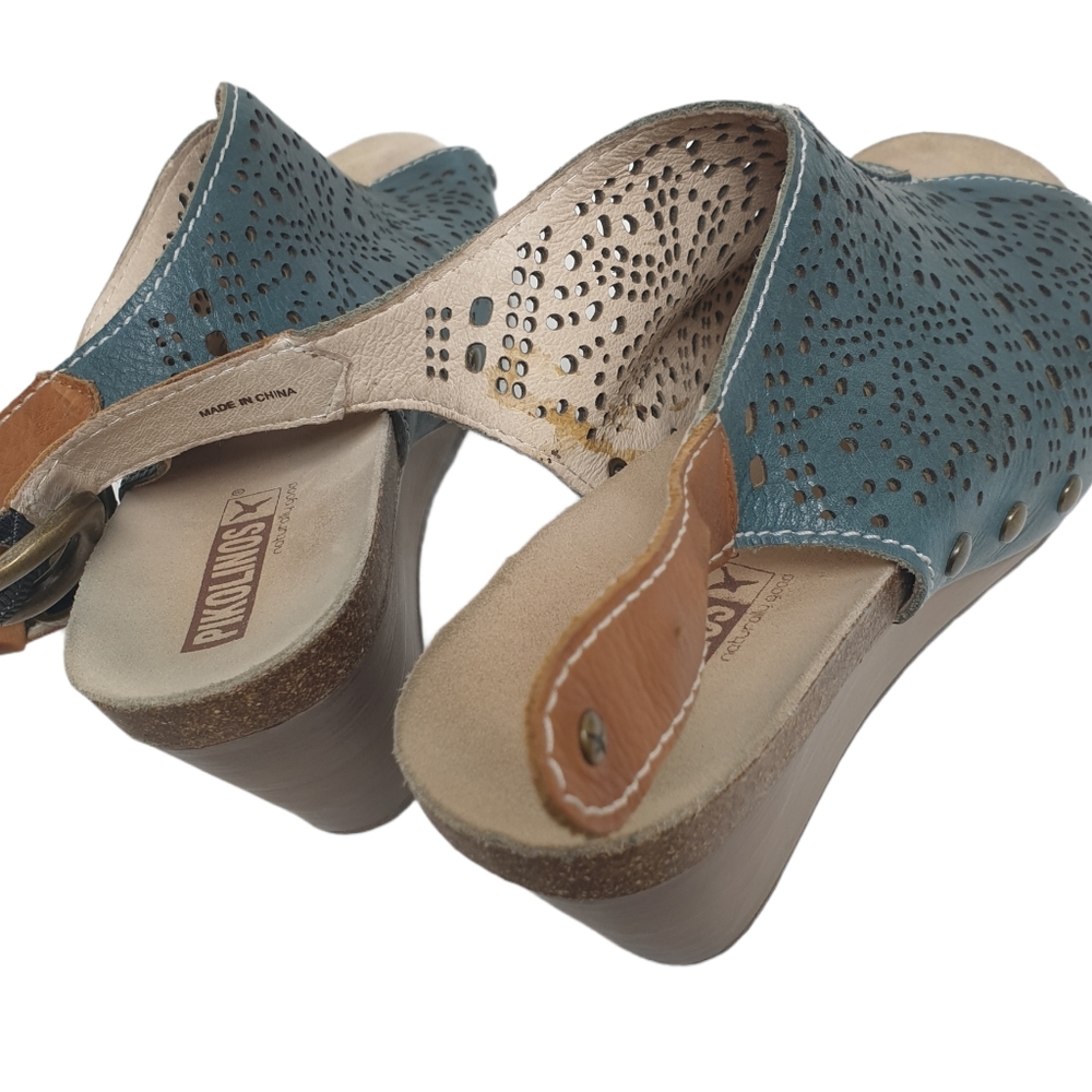 Pikolinos Benissa colorJeans wedge sandal size 7 - Picture 9 of 10